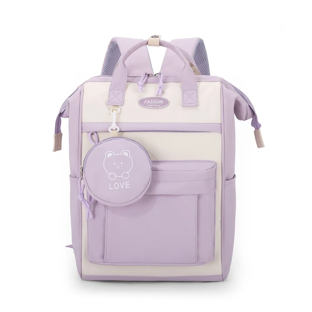 Sac école enfants adolescents style coréen grand volume matelas dos sécurité confortable polyester nylon tenda