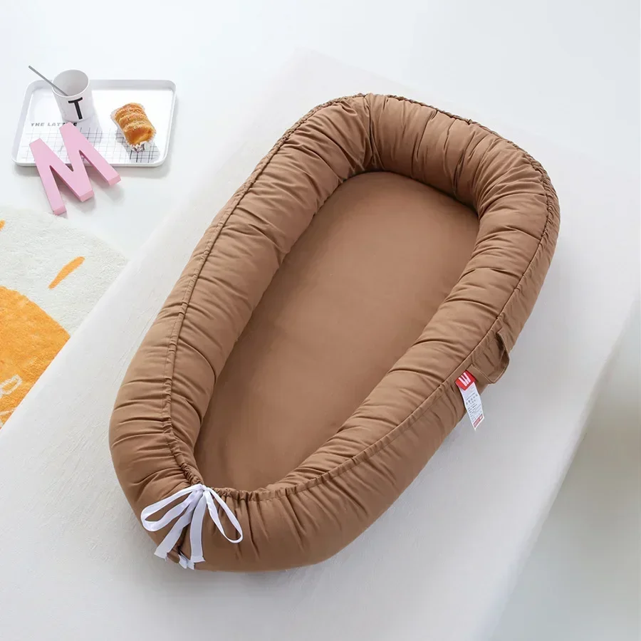 Couffin portable lit de voyage bébé couffin parechocs oreiller portable berceau cadeau en coton nid bébé lit b