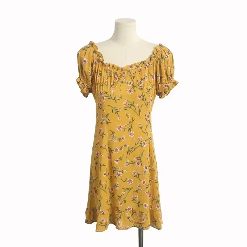 Ensemble Robe Florale MèreFille Été Vacances Plage Look Confortable et