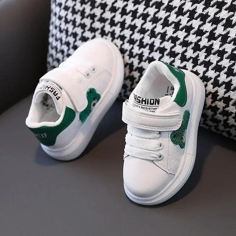 Baskets en cuir PU à semelle TPR pour bébé garçon et fille chaussures décontractées pour premiers pas nouveaun