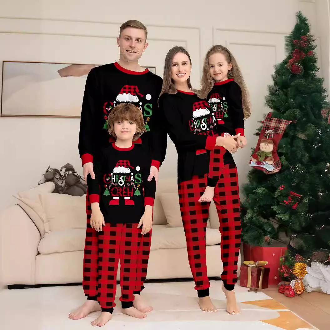 Pyjamas Famille Noël Maman Papa Bébé Doux Confort Élégant Look