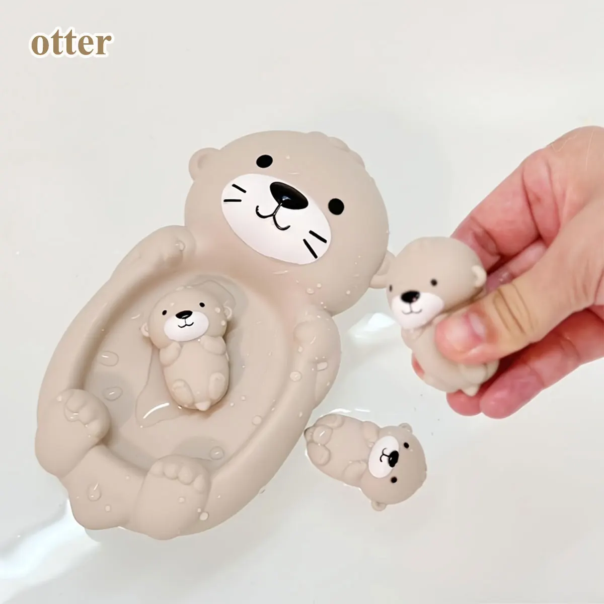 Jouets de bain pour bébé loutre animale flottante sceau hippopotame salle de bain douche cerceau de basketball