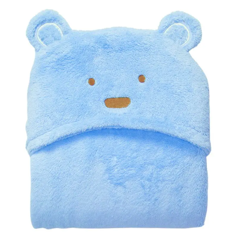 Serviette à capuche bébé douce et sécurisée peignoir nouveauné lange