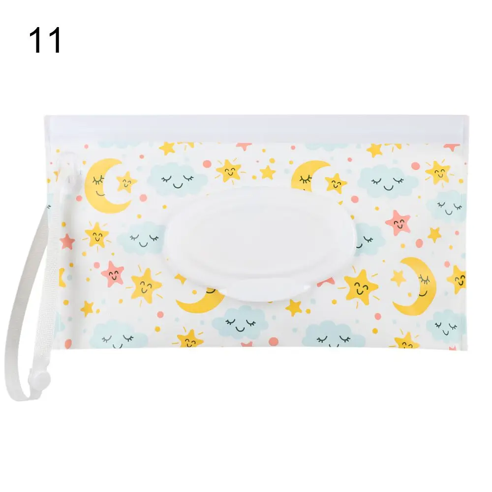 Étui de transport portable pour bébé couvercle rabattable pochette cosmétique boîte à mouchoirs sac de lingett