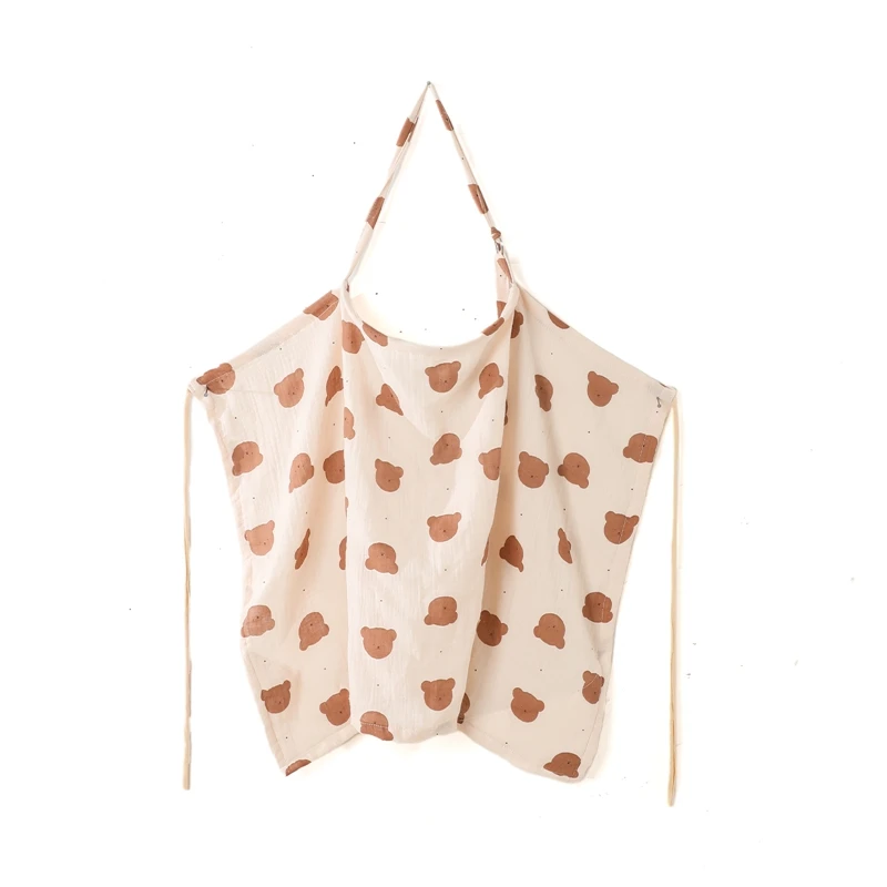 Poncho allaitement respirant pour maman tablier d'allaitement en coton couverture de confidentialité avec moti