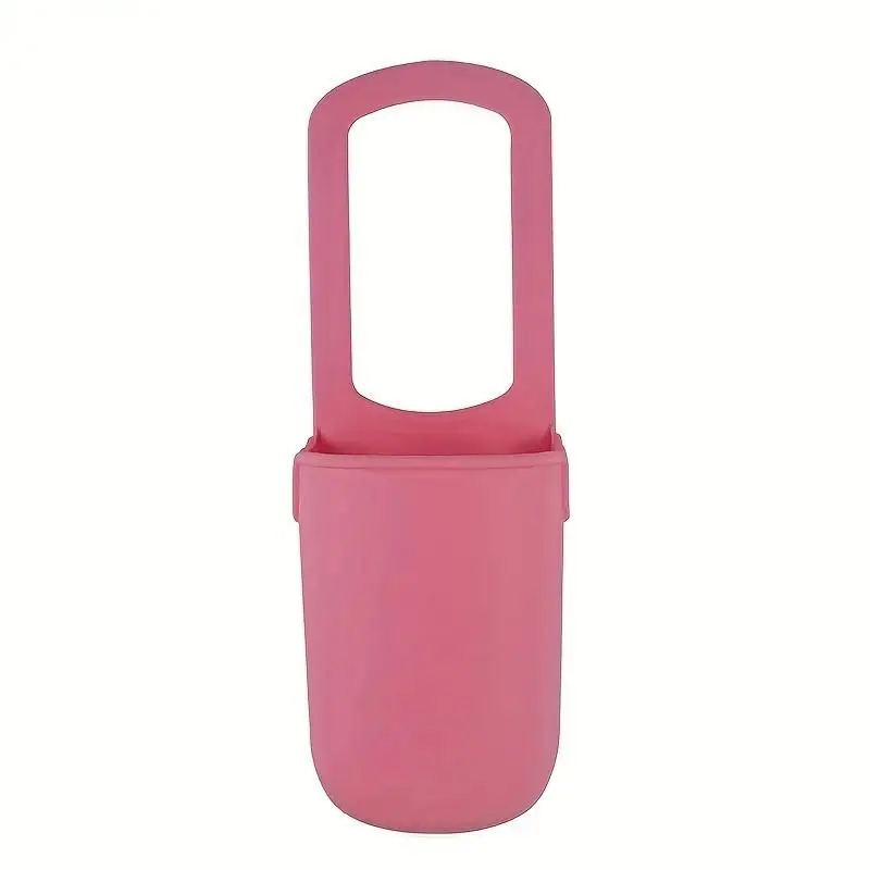 Organisateur de poussette en plastique rose pastel portebouteille avec poignée intégrée accessoire de rangemen
