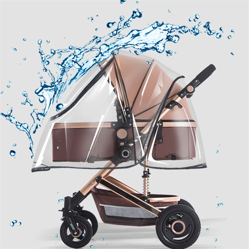 Housse de pluie universelle pour poussette paresoleil transparent et respirant accessoire imperméable pour béb