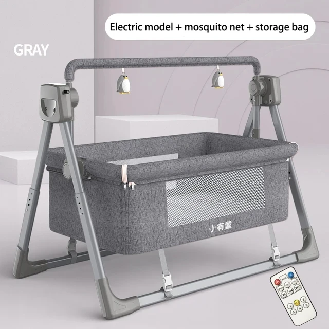 Berceau électrique multifonctionnel pour bébé lit à bascule chaise à bascule pour nouveauné coaxial intelligen