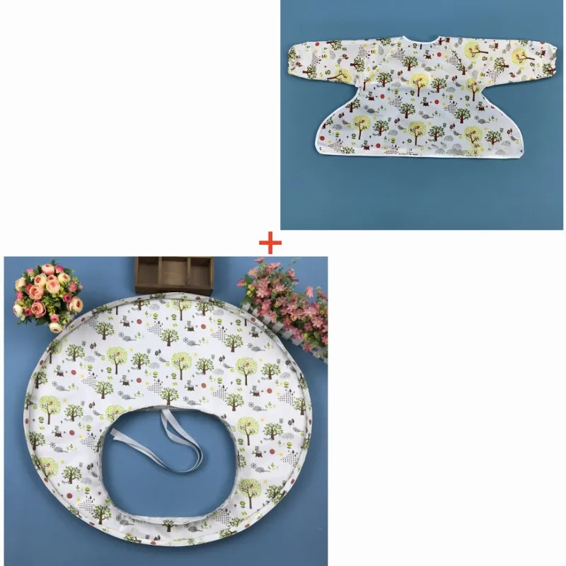 Tablier bébé avec tapis de repas set tablier et mat pour apprentissage à manger protection vêtements peinture