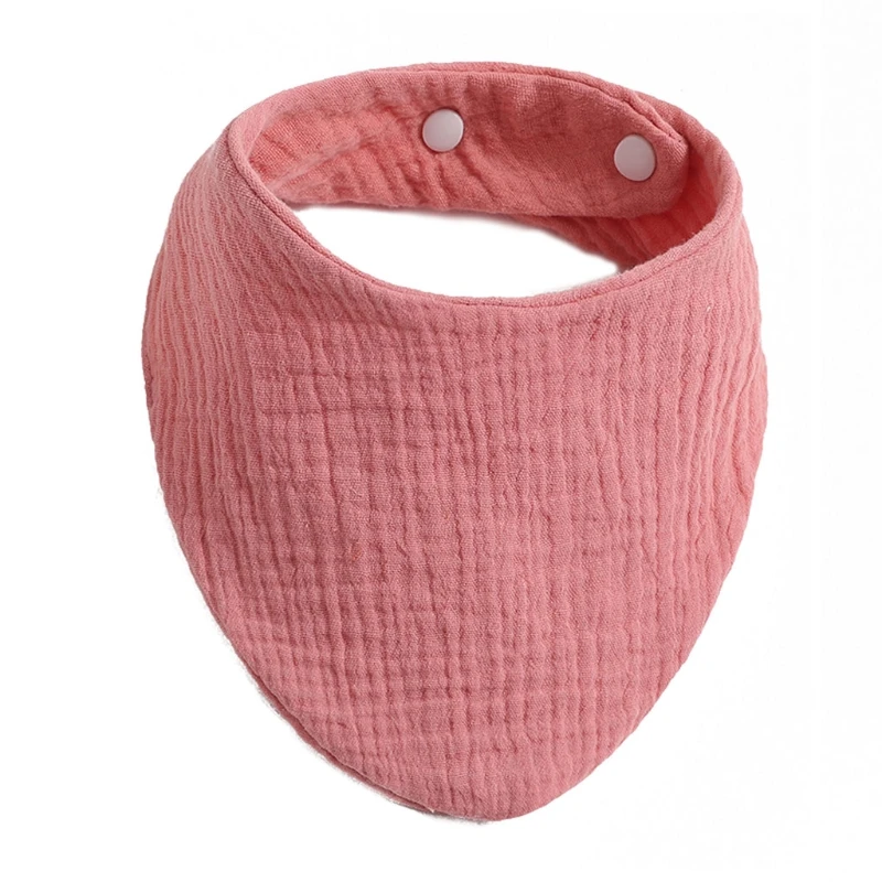 Bavoir en Coton Bandana pour Bébé Écharpe de Nourrisson Accessoire Pratique pour 012 Mois Rose Pastel