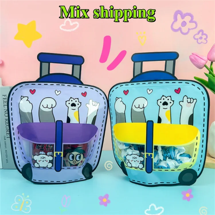 Sac d'école de collation pour enfants sac de dessin animé debout portable antifuites stockage de bonbons biscu