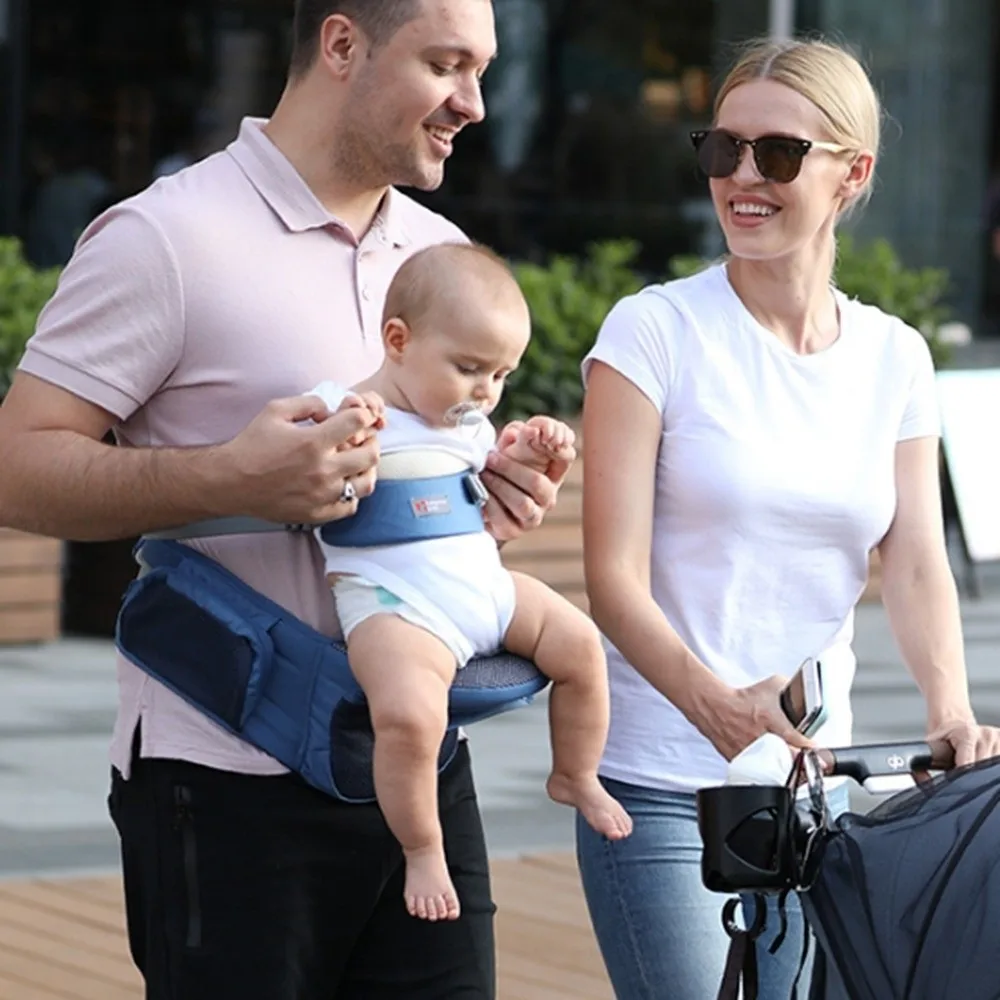 Portebébé ergonomique avec pochette respirante maintien horizontal ajustable pour bébé de 03 ans en coton et p