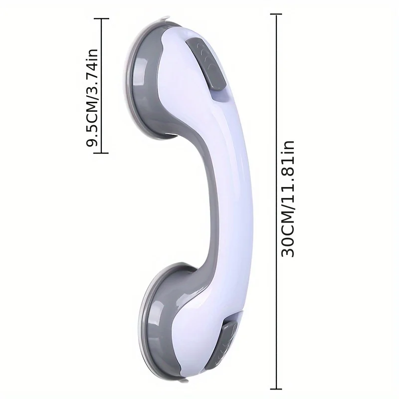 Support de salle de bain en plastique blanc ergonomique barre d'appui pour verre poignée de fixation design mo