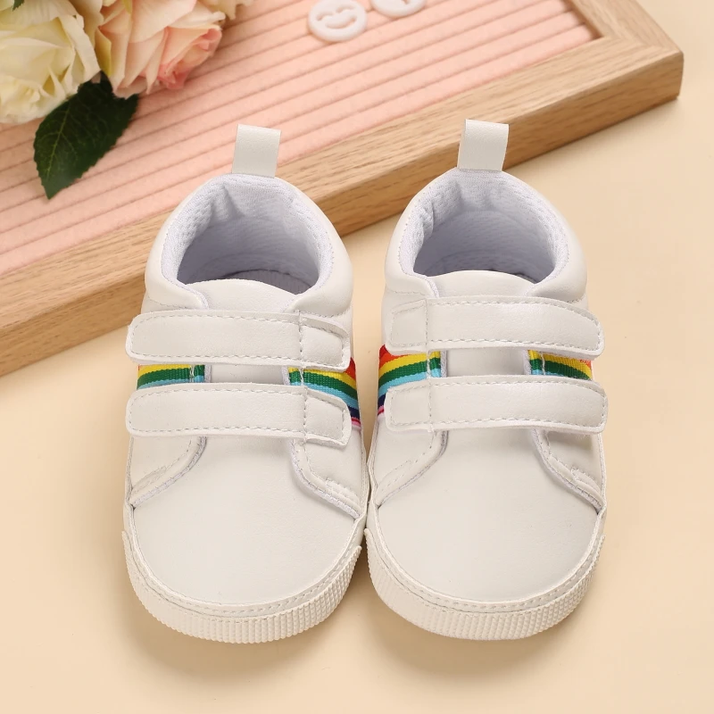 Bébé enfant chaussures arcenciel multicolore baskets antiglissantes confortables pour premier enfant 01 ans pr