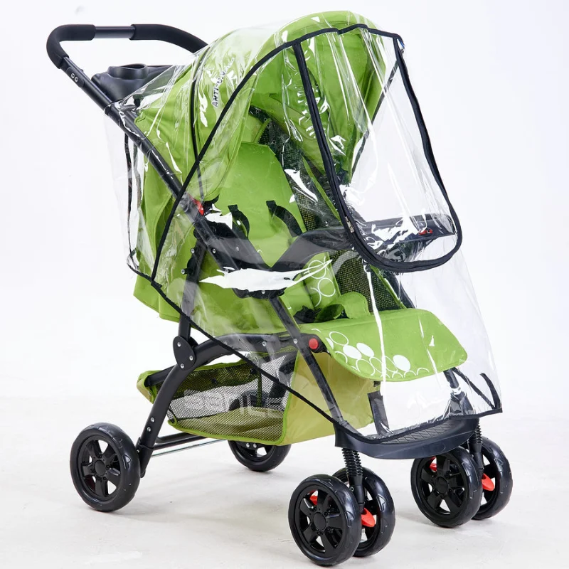 Housse de pluie AFTON pour poussette coupevent transparent parebrise avec fermeture éclair protection bébé sty