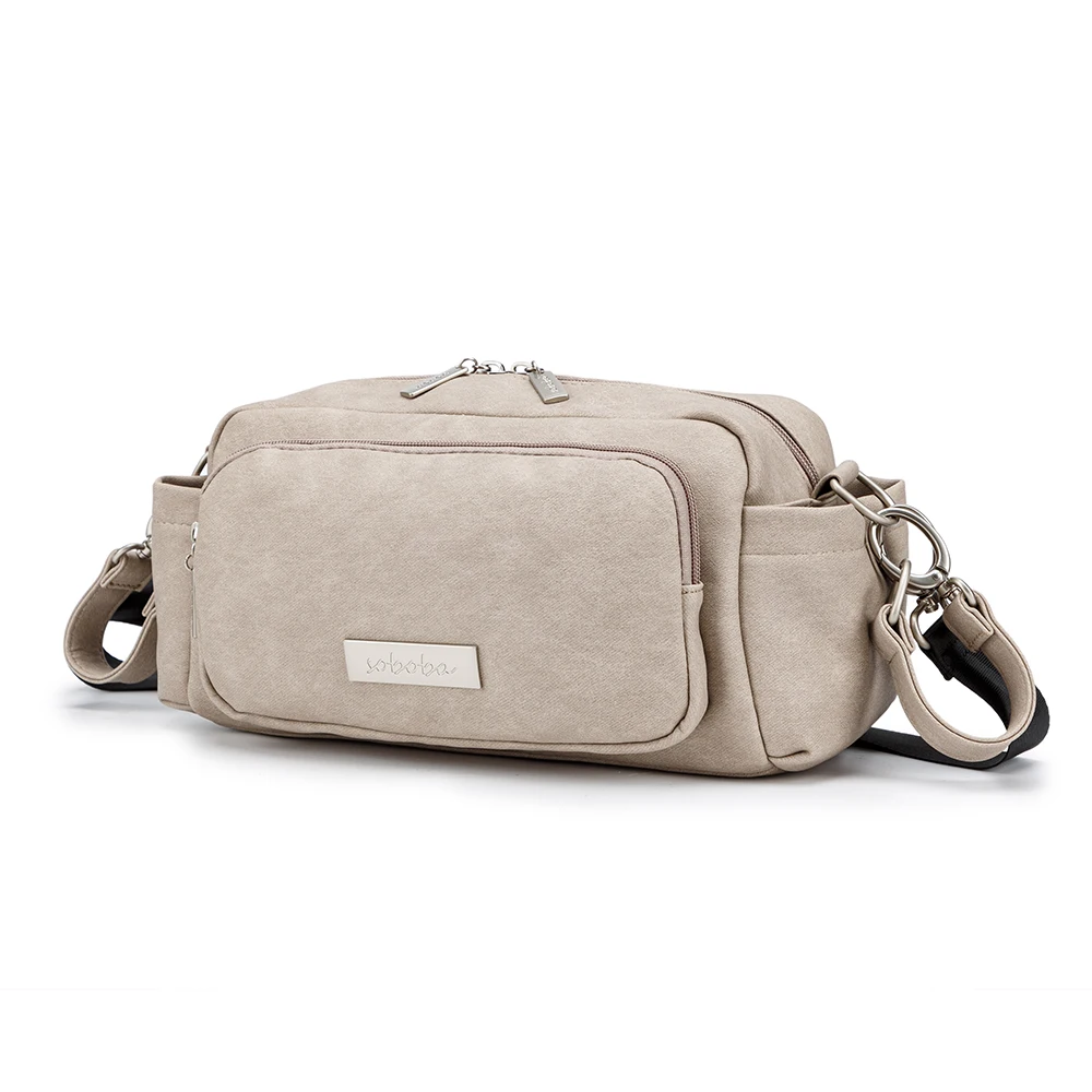 Sac à langer multifonction Soboba bandoulière réglable grande capacité design minimaliste maternité 036m beige