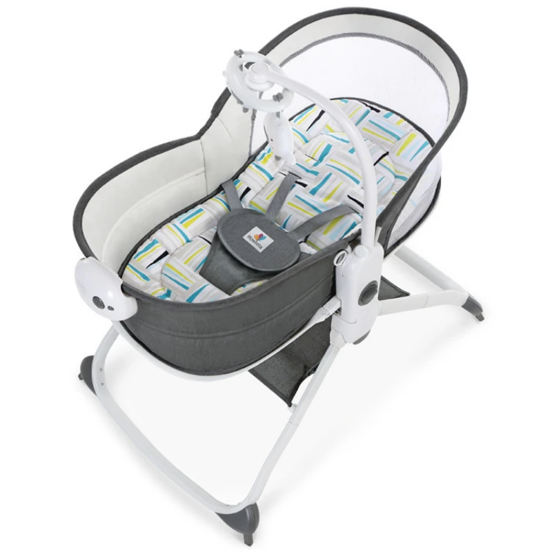 Chaise de repos portable pour bébé secoueur électrique ajustable avec moustiquaire portée 03 ans design modern