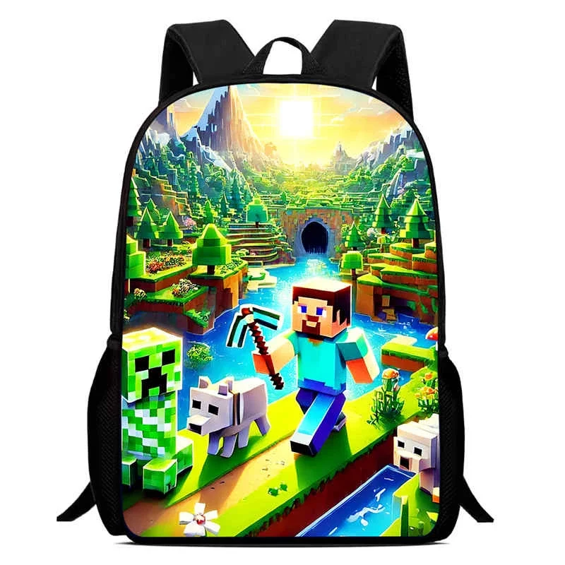 Sac à dos école enfants Minecraft Steve design personnalisé sacs durables et légers pour la maternelle style m