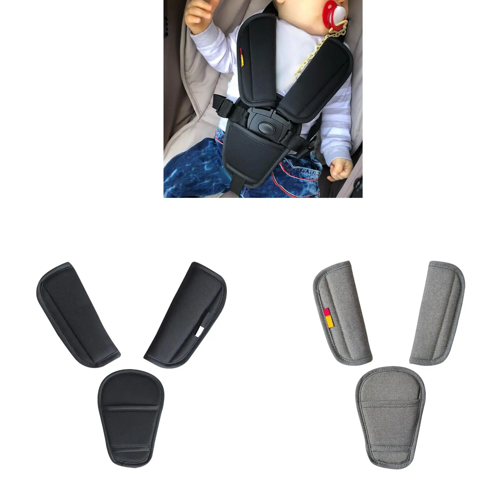 Housse d'épaule pour poussette bébé coussin de ceinture housses réglables protection épaule siège enfant car s
