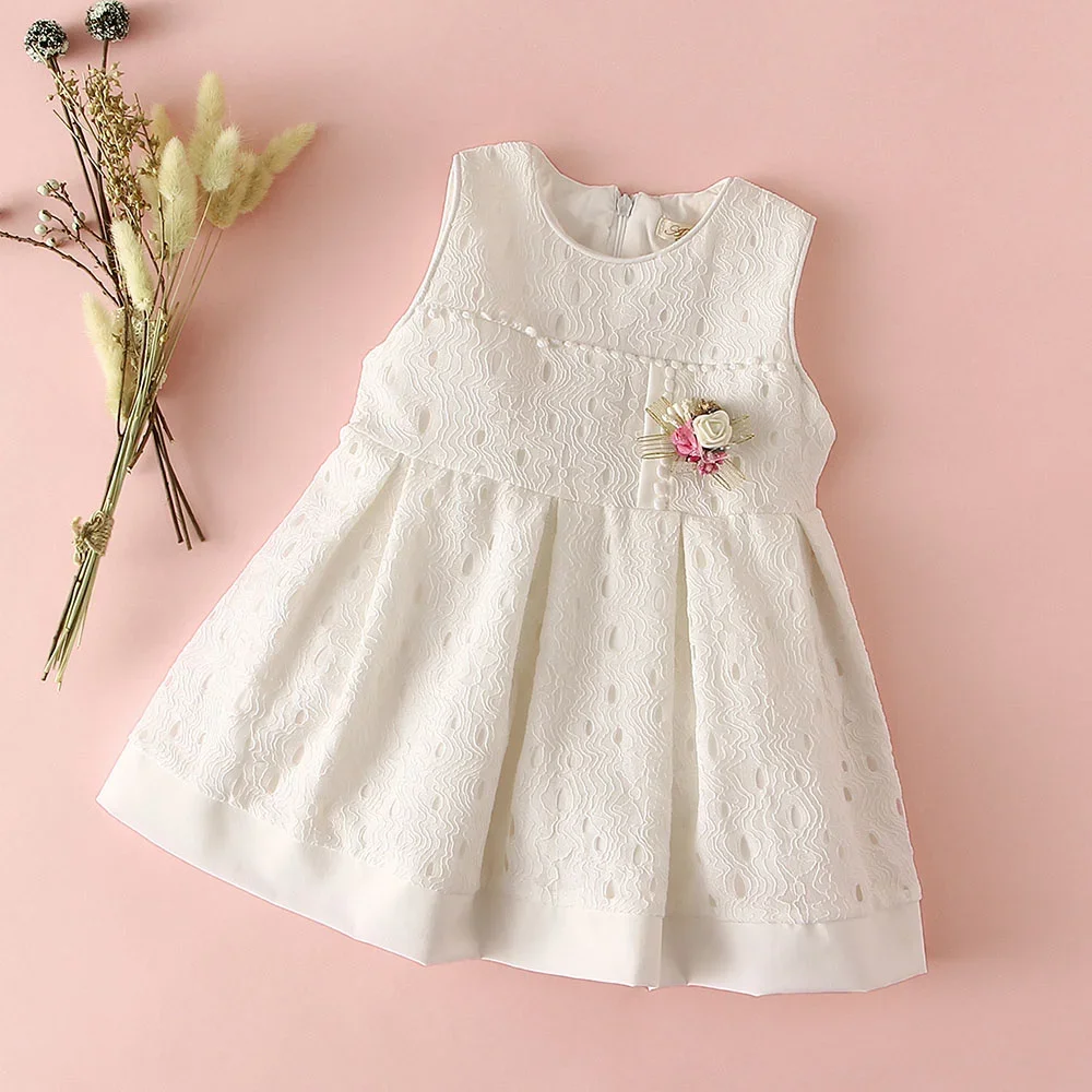 Robe princesse bébé fille robe de fête 1er anniversaire robe blanche