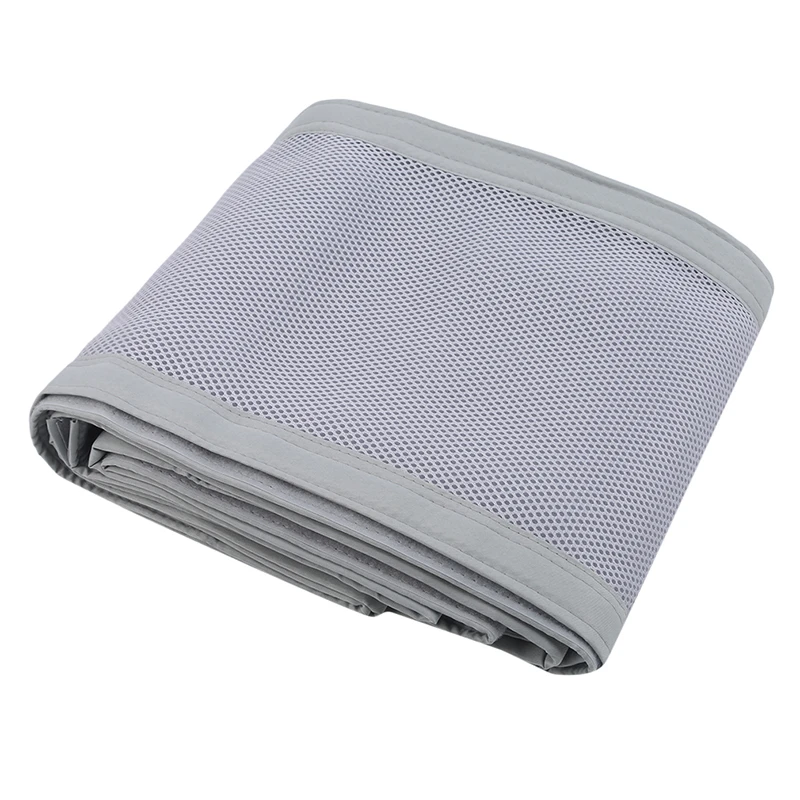 Tapis de yoga pliable maille respirant gris clair facile à transporter pour exercices sportifs fitness pilates
