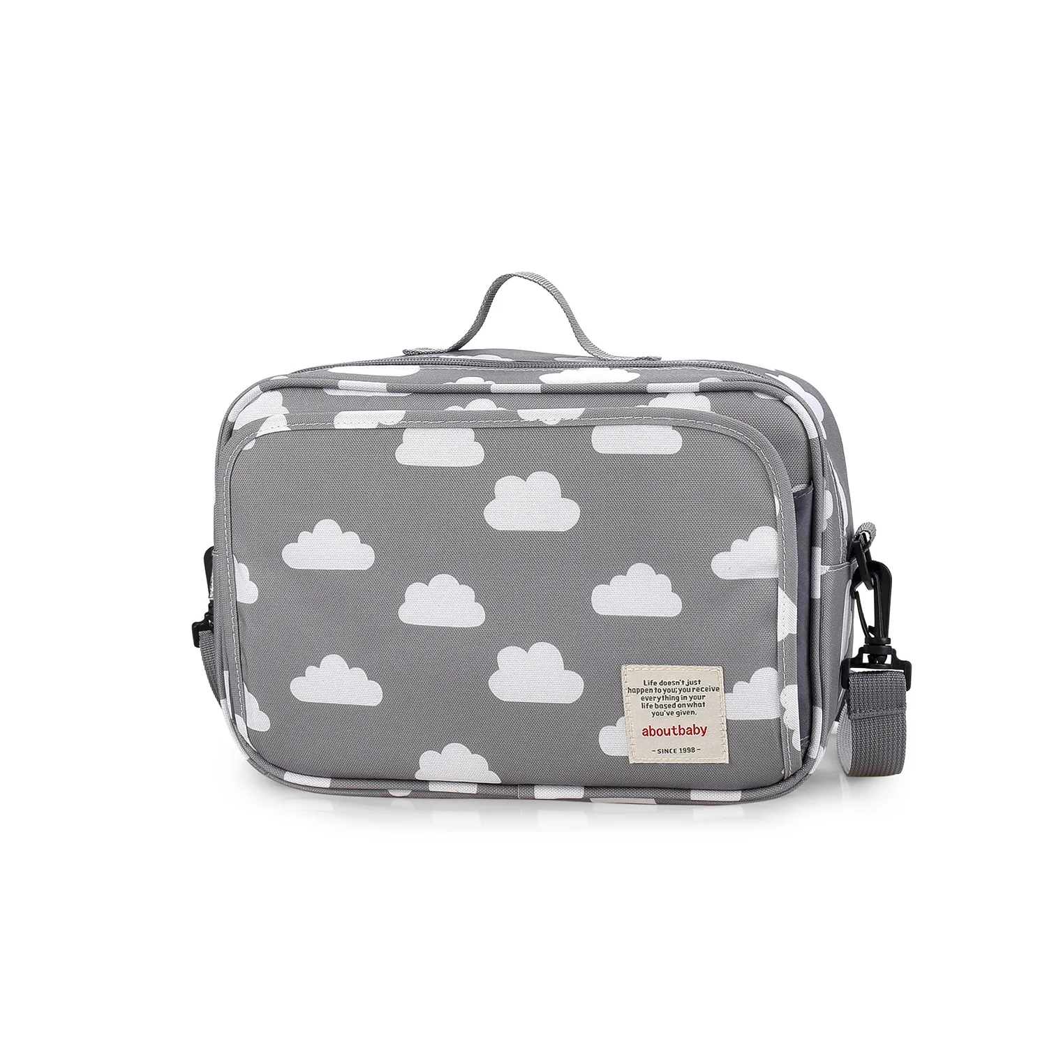 Sac de voyage bébé grande capacité portebouteille sacs à couches poussette sac de rangement bébé style nuages 