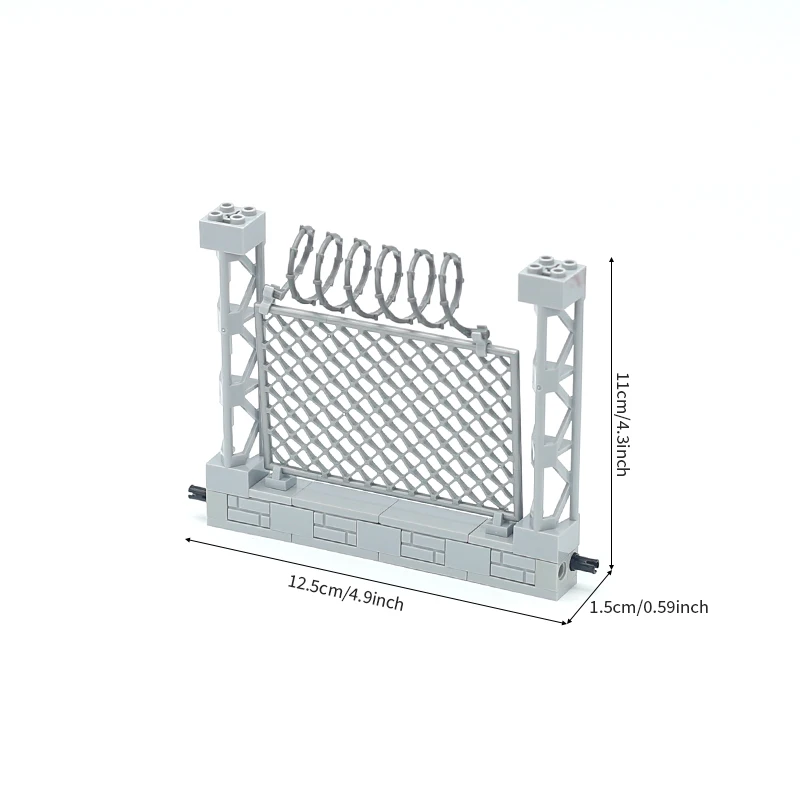 Jouet construction barrière militaire LEGO compatible enfants 36 ans plastique ABS durable pièces connectables
