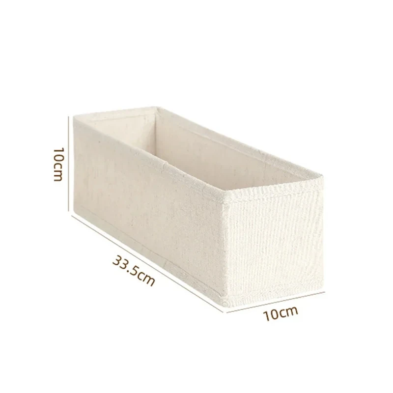 Boîte de rangement en lin écologique pour vêtements bébé.organiseur de tiroirstyle minimalistecouleur beigepra