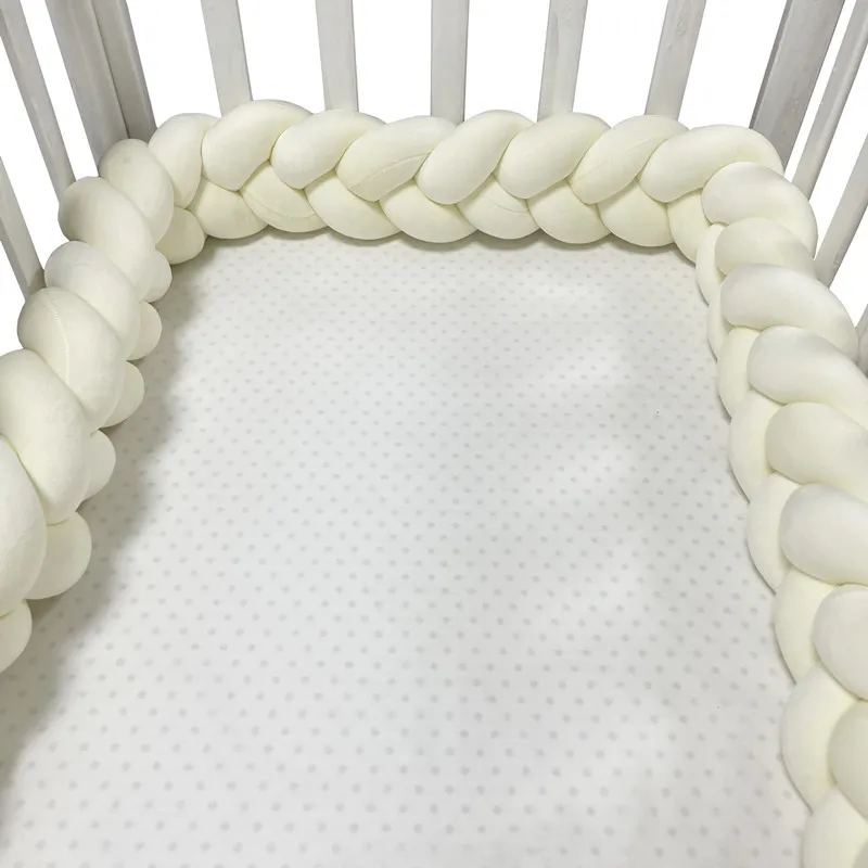 Protecteur de berceau en tissu tressé pour bébé doux et sécurisant pour