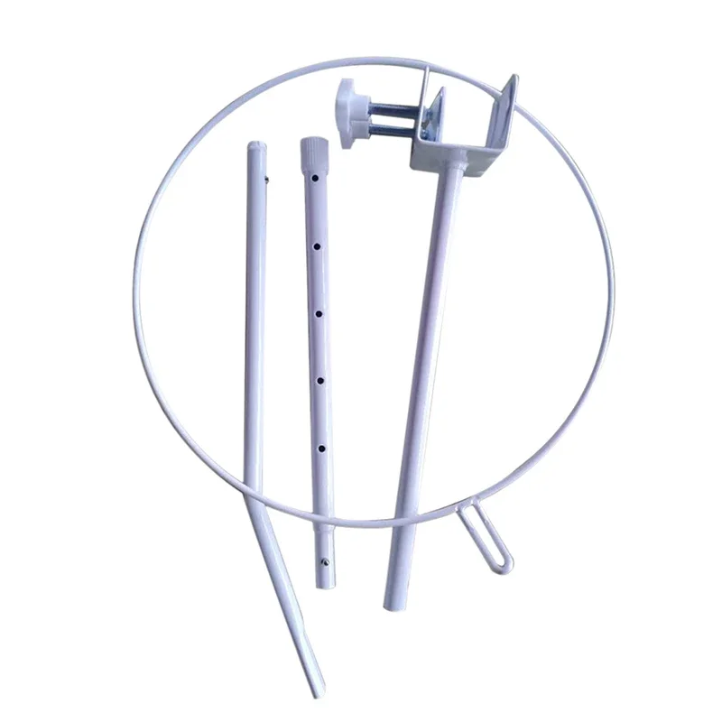 Support moustiquaire bébé ajustable en métal filet antimoustiques sans tiges polyester portable bébé lit berce