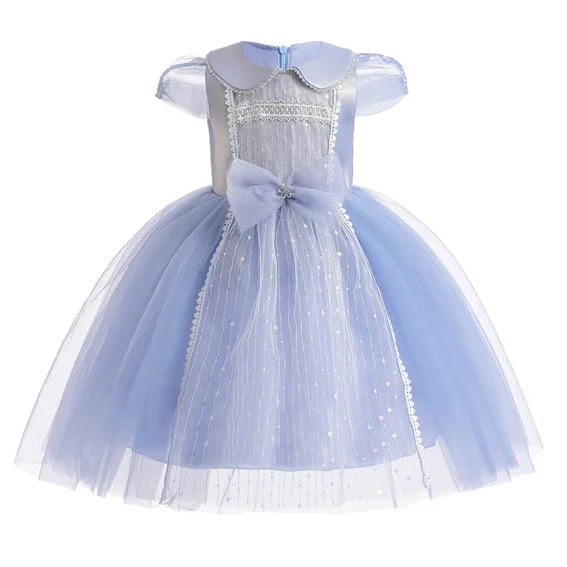 Robe princesse élégante pour filles tulle et satin occasion spéciale