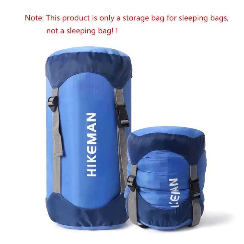 Sac de rangement HIKEMAN pour sacs de couchage compression étanche portable multiusages sac cylindrique bleu