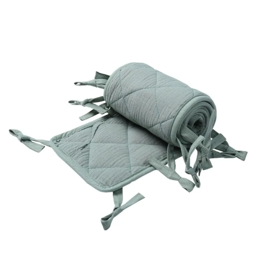Protecteur de lit en coton épais Parechocs pour berceau Coussin de sécurité bébé Décoration nursery Anticollis