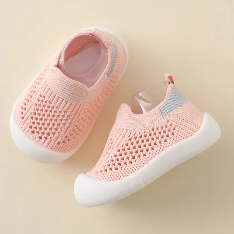 Chaussures enfants respirantes tricotées sans lacets antidérapantes pour garçons et filles idéales pour l'écol