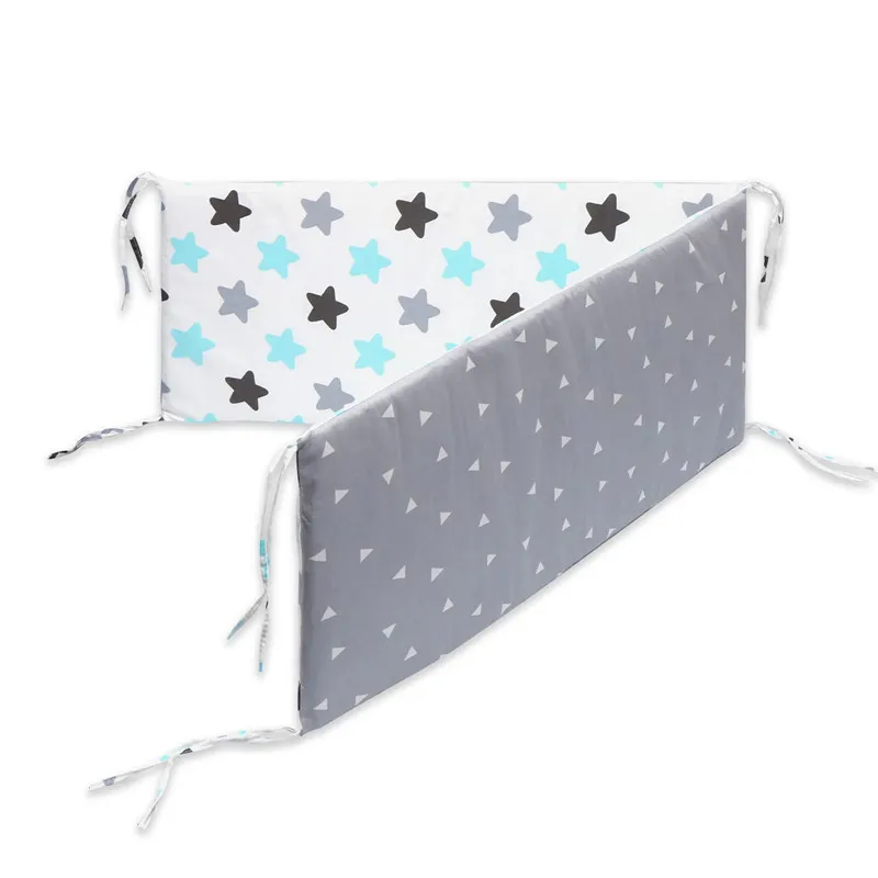Pare-chocs de berceau de bébé, pare-chocs épais en coton imprimé, protection de lit pour bébé, une pièce autou