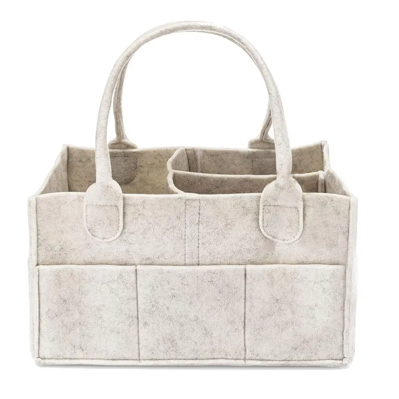 Sac de rangement bébé feutre panier organisation couches vêtements boîte compartiments rangement essentiels bé