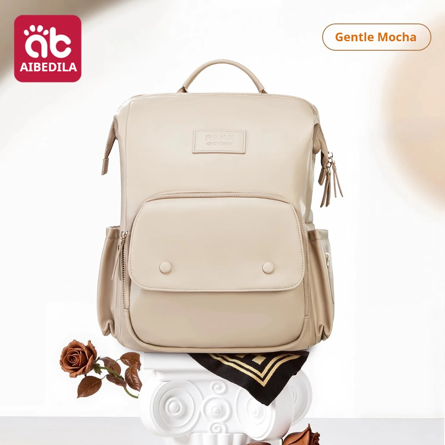 Sac à couches multifonctionnel imperméable AIBEDILA pour maternité portage bébé grande capacité bandoulière ré