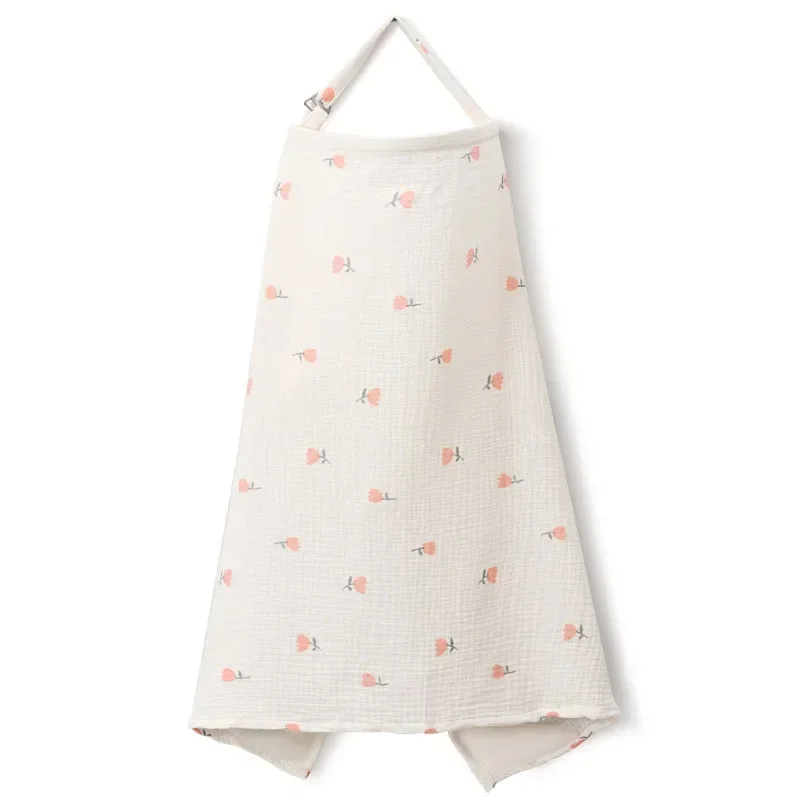 Couverture d'allaitement en coton imprimé floral tablier ajustable doux et discret pour maman bébé usage multi