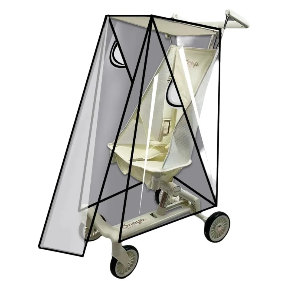 Parapluie Transparent pour Poussette bébé Housse Imperméable CoupeVent Pochette Protection Voyage Style Élégan