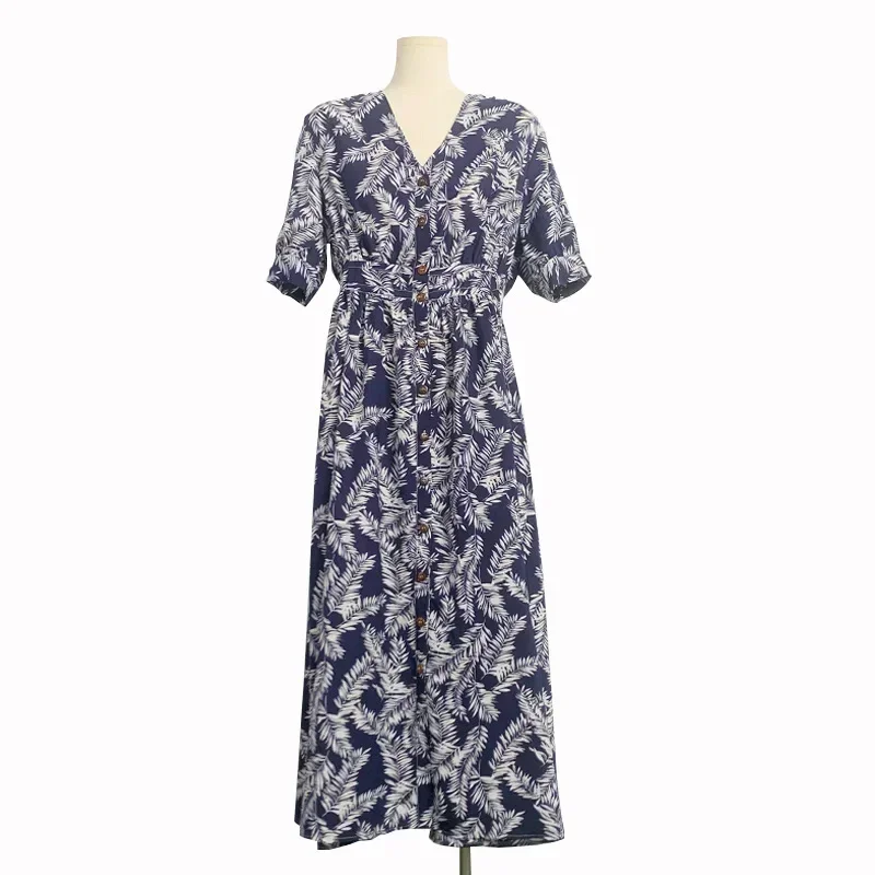 Tenue assortie famille plage robe longue été maman fille look mère et fille père et fils chemise et short ense