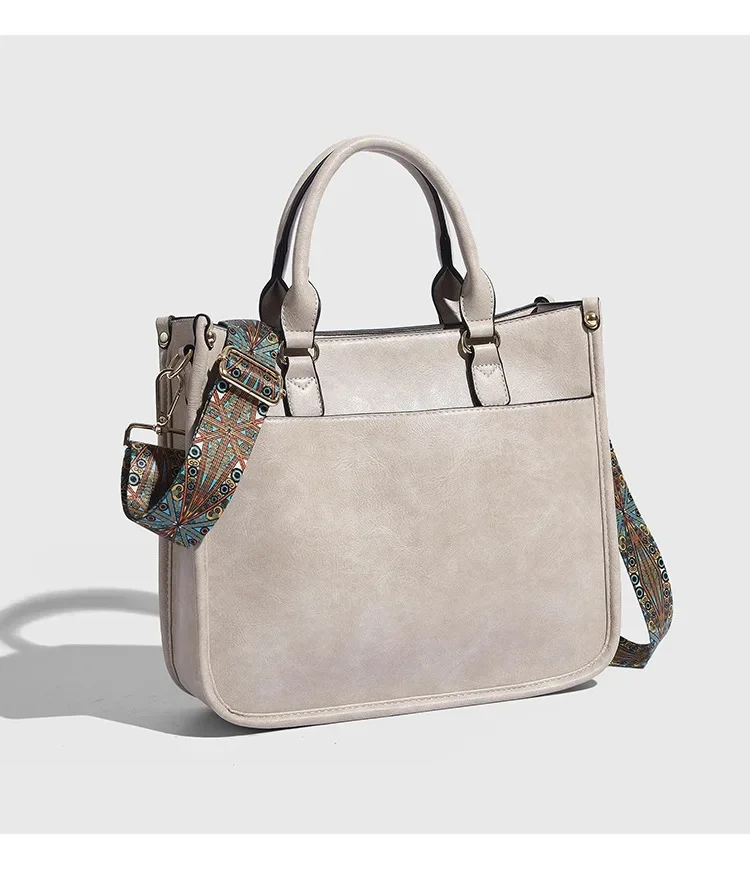 Sac fourretout maternité vintage bandoulière colorée polyester doublure polyvalent quotidien style élégant