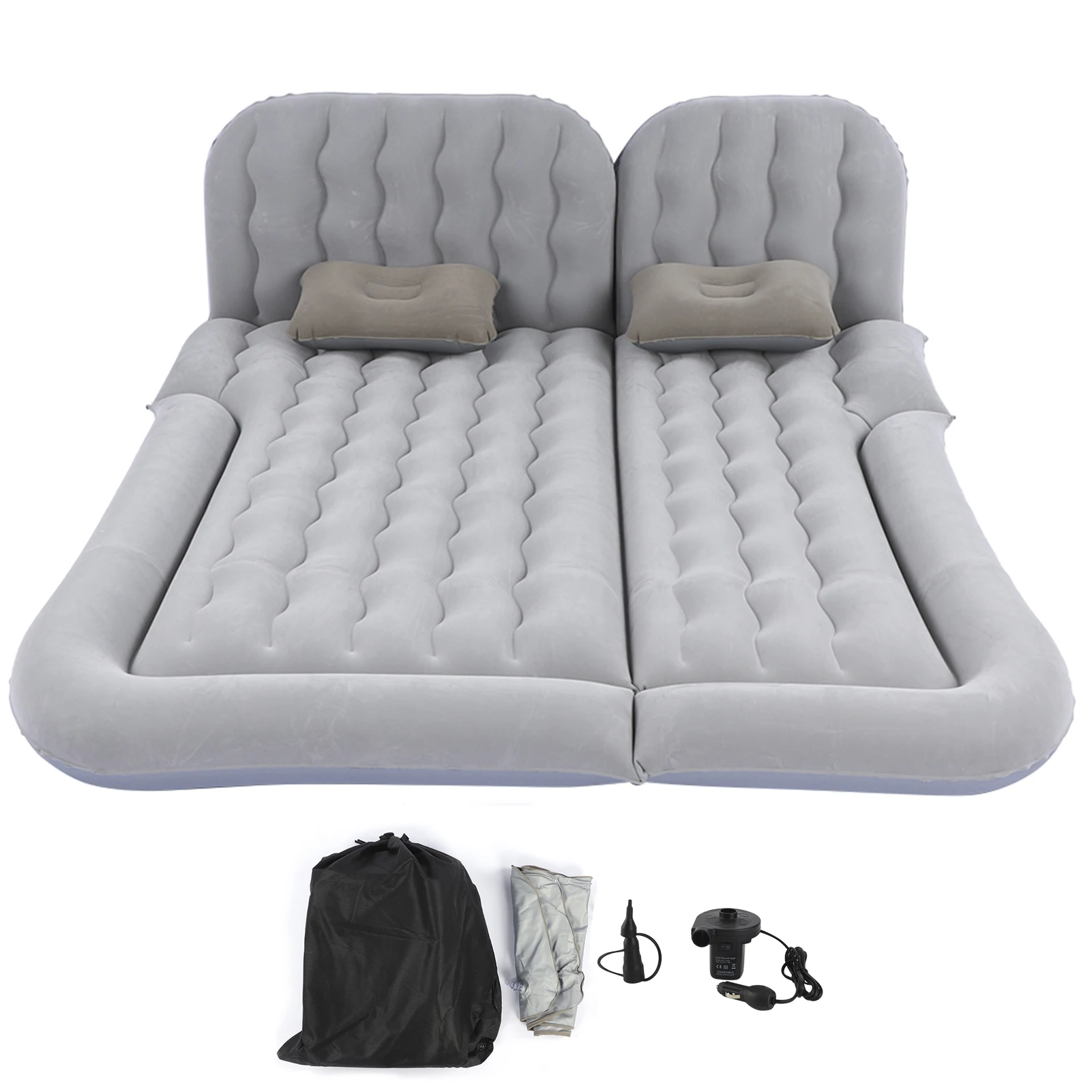 Matelas voiture bébé coussin de repos doux PVC matelas gonflable voyage oreillers intégrés tapis de sécurité e
