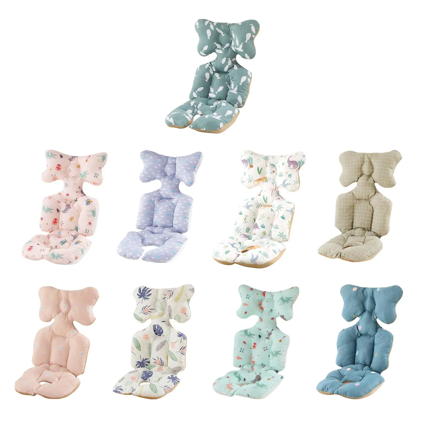 Coussin de poussette bébé confortable et doux universel tapis de siège voiture design éргonomique motifs color