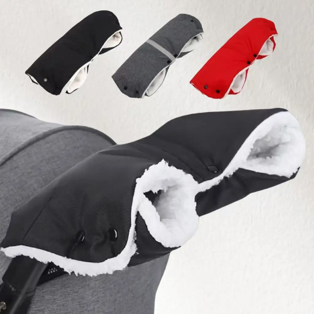 Gants poussette bébé mitaines fibre synthétique doublure pelucheuse coupevent outdoor protection mains froid s