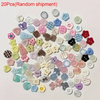 Assortiment 20 boutons décoratifs variés pour couture DIY loisirs créatifs enfants adultes motifs colorés unis