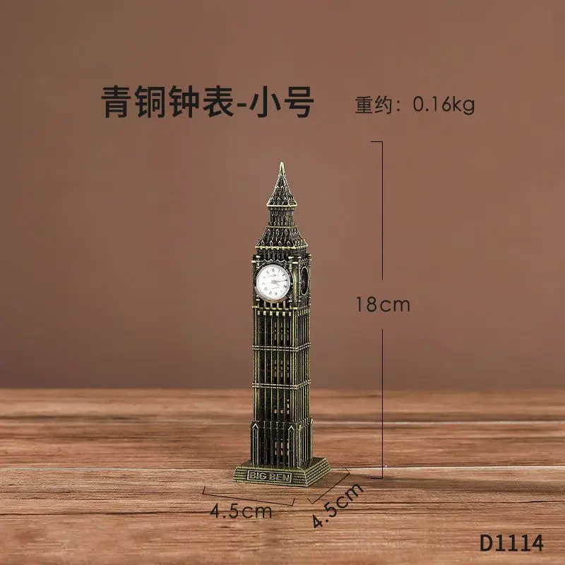 Big Ben miniature horloge Londres décoration bureau style rétro collection intérieure cadeau souvenir artisana