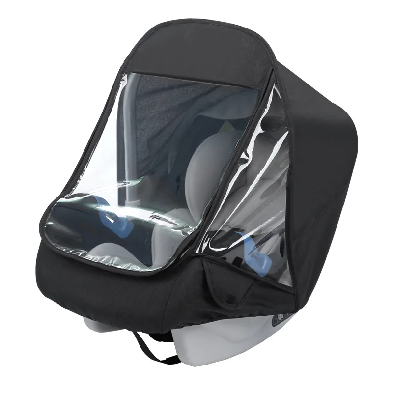 Siège de sécurité bébé housse de pluie transparente EVA double fermeture éclair accessoire poussette antipouss