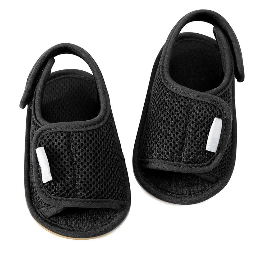 Sandales pour animaux de compagnie chaussons ouverts non glissants tissu respirant semelle en caoutchouc ferme