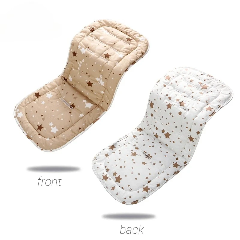 Coussin de poussette en coton confortable doux et respirant pour bébé 4 saisons tapis de siège réversible étoi