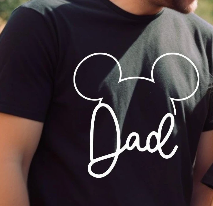 Tshirt Disney Oreilles Père Personnalisé Élégant Confortable Coton Dad Amusant Cadeau Idée